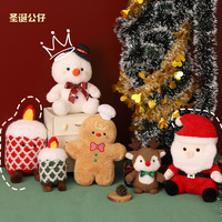 Porte-clés en peluche Père Noël, Élan et Renne, Décoration de sapin de Noël, Pendentif en peluche rembourré, Cadeaux et décorations de Noël en gros