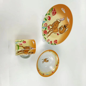 Bán buôn các loại khác nhau của phim hoạt hình in sứ cốc cà phê tấm gốm và bát Bộ đồ ăn - Product Image 4
