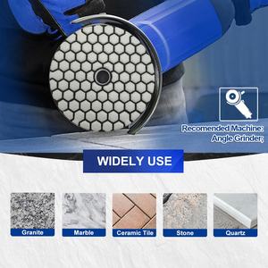 1 सेट/10 पीसी 4 इंच शुष्क लचीला हीरा पॉलिशिंग पैड सैंडिंग डिस्क + एल्यूमीनियम बैकर पैड + ग्रेनाइट के लिए एडाप्टर - Product Image 3