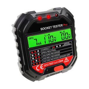 Digital <b>Socket</b> <b>Tester</b> Receptacle Detector with Red Light Test Result Indicator Outlet for GFCI / Standard 3-Wire 120V Receptacle - Product Image 4