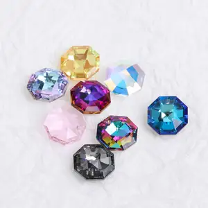 Xichuan בצורת מתומן 14mm 8 צבעים 3D קריסטל אבנים K9 זכוכית מלאכות דקו strass ריינסטון תליון עבור תכשיטי Makingearring