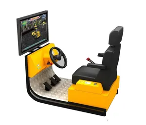 Simulador de treinamento e carregador de rodas, simulador de maquinaria de construção