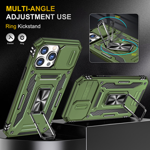 Funda híbrida de lujo 2 en 1 de TPU y PC a prueba de golpes con anillo metálico para <span class=keywords><strong>iPhone</strong></span> <span class=keywords><strong>14</strong></span> <span class=keywords><strong>Pro</strong></span> - Product Image 4