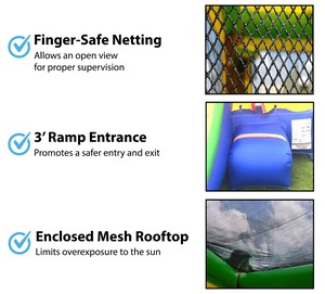 Hot Selling Commercial Combo <strong>Bounce</strong> House Combo, rainbow Bouncer with Slide