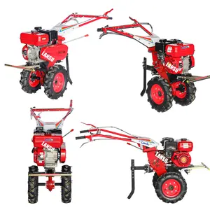 Nieuwe Mini Diesel Landbouw 10hp Diesel Vermogen Tiller Mini Macht Helmstok Frezen Grondbewerking China