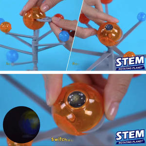 Puissance de vapeur éducative huit planètes expérience scientifique astronomique Projection rotative jouets de bricolage faits à la main - Product Image 4