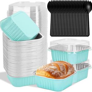 Contenedores de Alimentos Desechables Cuadrados de Aluminio, Grandes y Ideales para Hornear, con Tapa de Plástico, Venta al Por Mayor, Económicos, OEM - Product Image 6