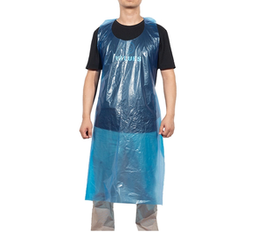 Blanc en plastique PE tablier de cuisine Polyéthylène CPE Jetable PE Tablier à manches longues pour hommes femmes adultes fournisseurs médicaux - Product Image 1