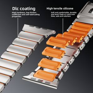 حزام تيتانيوم خالص فاخر راقي مع إبزيم مغناطيسي لساعة أبل IWatch Ultra S11 10 9 44/45/46/49 - Product Image 4