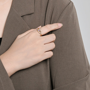 Anillo de Piedra Lunar para Mujer, Joyería Artística Retro de Moda en Acero de Titanio para el Dedo Muñeco - Product Image 2