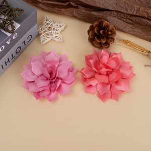 Flores de tela hechas a mano de 8 cm con diseño de camelia para zapatos, sombreros, ropa, accesorios y decoraciones para el cabello - Product Image 3