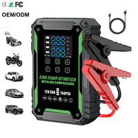Démarreur de voiture 29600 mWh avec gonfleur de pneus 150 PSI, boîte de démarrage portable, batterie externe avec compresseur d'air