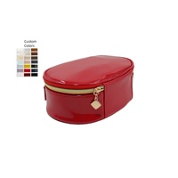 Étui à cosmétiques en cuir PU verni pochette organisateur maquillage trousses de toilette étanche grande capacité et Offre Spéciale