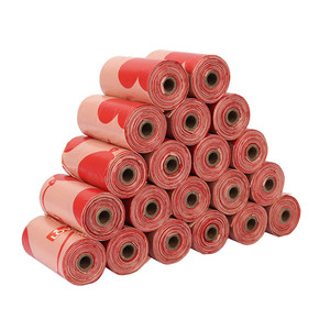 Bolsa de basura biodegradable para mascotas con Rosa perfumada a prueba de fugas, bolsa gruesa para caca de perro, bolsas de basura para mascotas al aire libre con patrón de <span class=keywords><strong>amor</strong></span> - Product Image 3