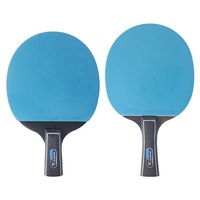 Housse de raquette de tennis de table en caoutchouc de couleur personnalisée bleu rose pour débutants et entraînement