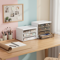 Boîte de rangement multifonctionnelle en plastique PP écologique, grande capacité, design industriel, conception détachable pour bureau et salon