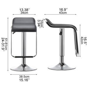 Sillas de Bar Giratorias de Piel Sintética TUQ al por Mayor con Reposapiés y Elevación a Gas Ajustable de 120-150 <span class=keywords><strong>kg</strong></span> para Barra Comercial - Product Image 3