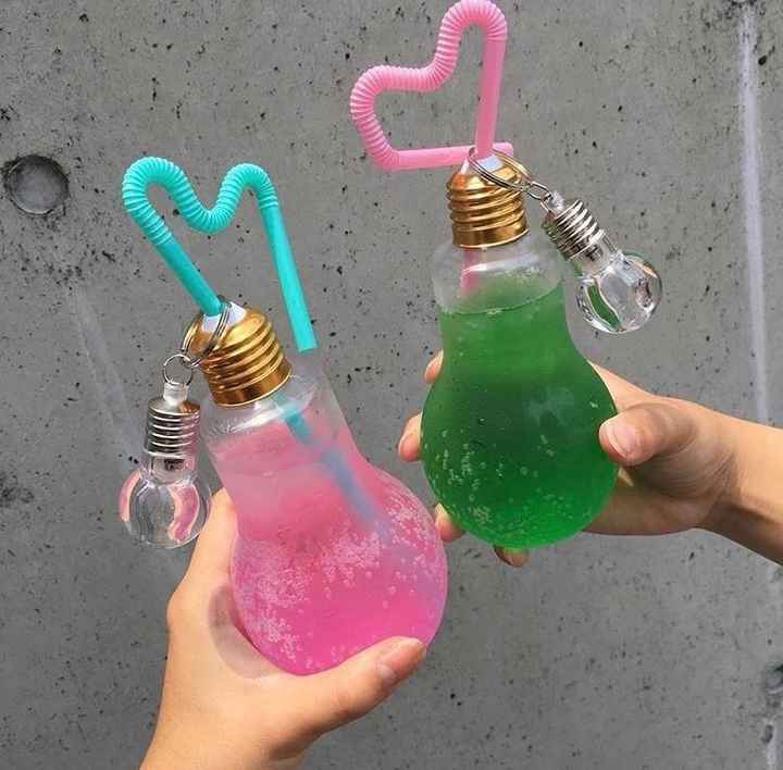 400ml 500ml 700ml空の電球ボトルLed卸売バブルティーストロードリンク 