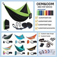 Hamac de camping et de randonnée léger en nylon personnalisé, simple ou double, vente en gros d'usine TOMITOMO, équipement portable d'extérieur