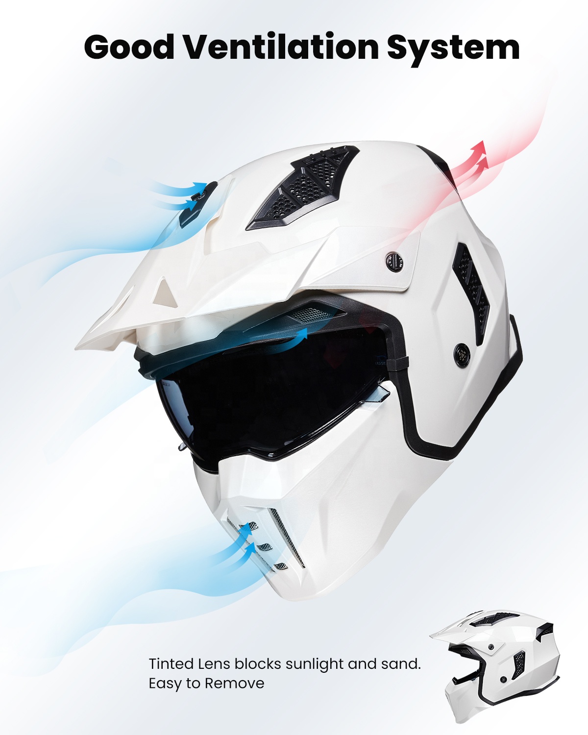 ILMオープンフェイスオートバイ3/4ハーフヘルメットビンテージ