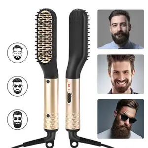 Portable Hair Straightening Comb Mini Beard Styling Comb Electric Beard Brush For Man