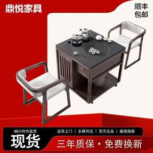 Solid Wood Tea <b>Table</b> <b>Small</b> Household Modern Chinese Style Movable Tea Brewing <b>Table</b> For Balcony Living Room Complete Set - Product Image 5