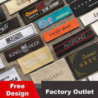 Vente en gros d'étiquettes tissées sur mesure pour vêtements étiquettes de vêtements personnalisées avec logo brodé étiquettes de vêtements