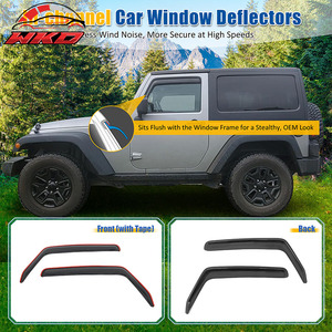 Viseras Deflectoras para Ventanas Internas de Jeep Wrangler 07-17 y 18 Wrangler JK 2 Puertas - Product Image 2