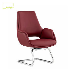 Silla de Oficina Ejecutiva Ergonómica Giratoria de Cuero PU para Visitantes, Muebles de Oficina Rojos para Gerentes - Product Image 2