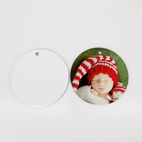 Ornements ronds blancs imprimables en forme de cercle pour la sublimation, décoration de Noël