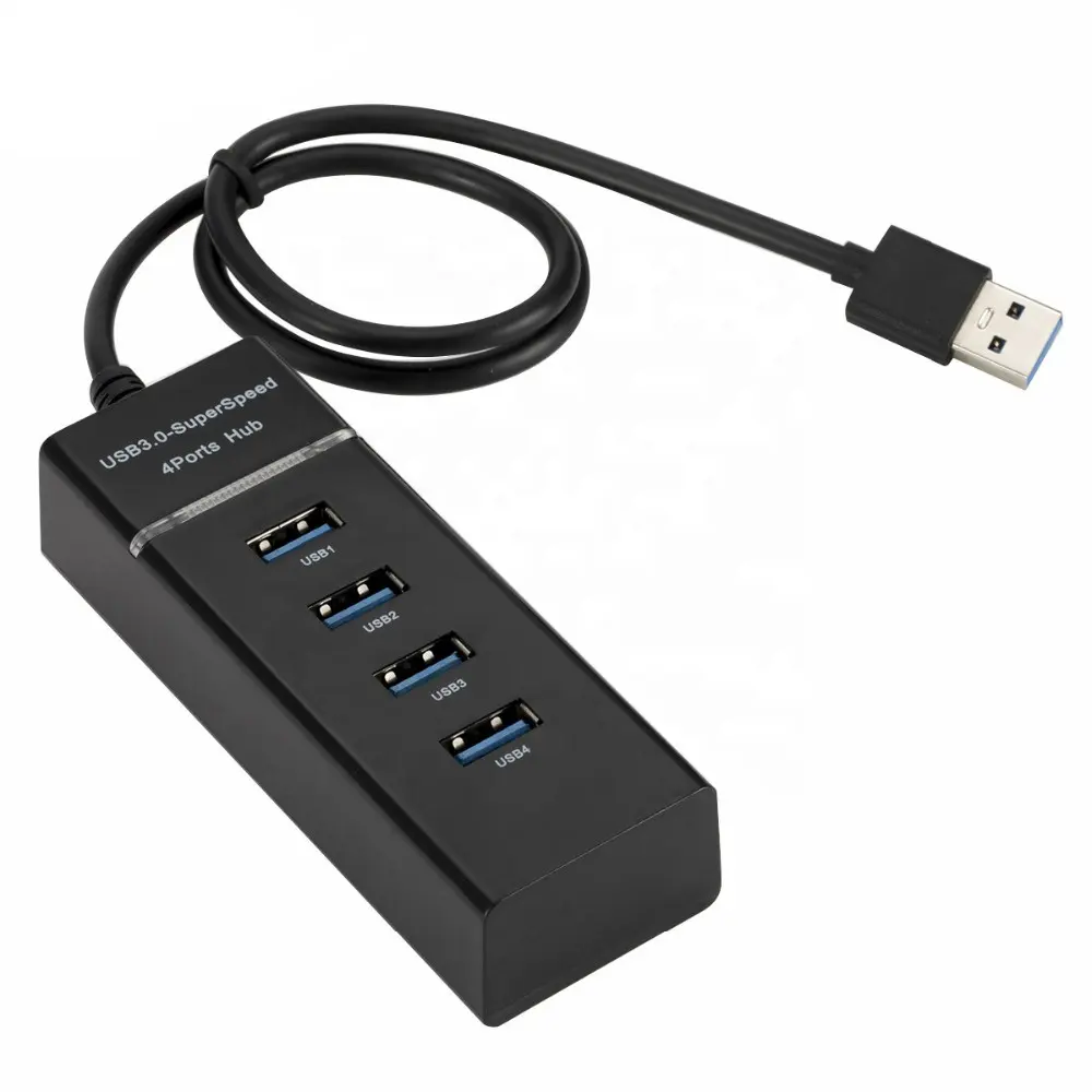 Hub Usb divisor de 4 puertos para ordenador, teclado, ratón, unidad flash de teléfono, carga de datos, divisor usb, 1x3,0 + 3x2,0