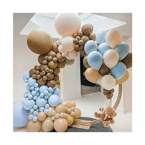 Baby Shower Birthday Party Garland Blush Balloon Arch Kit Latex Tan Balloons Teddy Bear Party Anniversary Boho Decorations