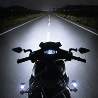 Phares JHS 30W à faisceau haut et bas en forme de hibou, étanches, antibrouillard, mini-lentille LED, projecteur pour moto, voitures, Jeep, camions