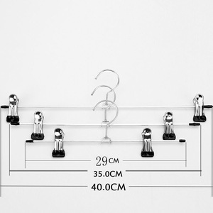 Lavinia vente en gros de <span class=keywords><strong>cintre</strong></span> à pince blanc personnalisé <span class=keywords><strong>cintre</strong></span> en bois de velours en métal noir avec pince - Product Image 2