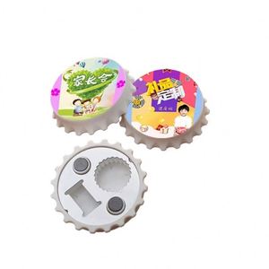 Décapsuleur magnétique personnalisé en plastique ABS rond Xdh760 en forme de capsule de bière pour réfrigérateur - Product Image 1