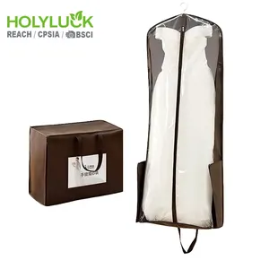 Vêtements couverture robe suspendus costume de danse personnalisé pliable robe de mariée vêtements sacs clair avec poignée