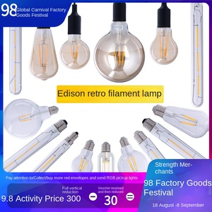 Cổ điển LED bóng đèn dây tóc <span class=keywords><strong>ST64</strong></span> Edison bóng đèn, E27 rõ ràng Glass, 6 Wát trắng ấm 360lm, cho cafe trang trí nội thất chiếu sáng - Product Image 3