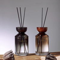 Bouteille diffuseur de luxe pour vente directe, flacon décoratif vide pour diffuseur, bouteille diffuseur à bâtonnets ronds 200 ml