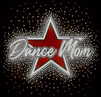 Transfert thermocollant personnalisé en strass extensibles, effet bling, pour maman de danseuse, avec paillettes thermocollantes, écologique, sans nickel, en cristal, pour t-shirts et articles de sport
