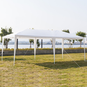DB 3*6m Tienda de fiesta al aire libre blanca Tubo de hierro rociado de plástico de tela PE sin tela para bodas y fiestas - Product Image 4