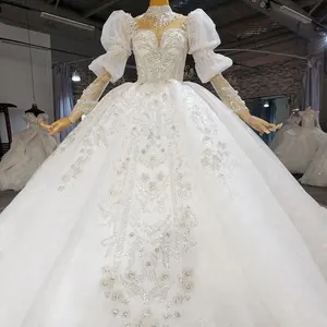 Htl2321 2022 새로운 여성 웨딩 드레스 높은 목 드리 워진 페르시 장식 조각 웨딩 제품