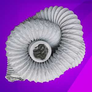 Flexible Aluminum Foil Duct Pipe 80mm Round High Density PVC Reinforced Insulated For HVAC Ceiling Mounted - Product Image 2