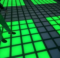 Nouveau design lampe à LED piste de danse panneau lumineux avec accessoires gratuits émission blanche DMX512 contrôle corps en verre
