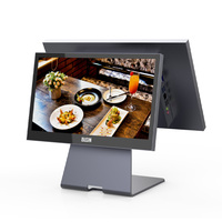 El Mejor Sistema POS con Pantalla Táctil de 15.6 Pulgadas de 2022, Monitores Duales, Impresora Térmica de 80 mm, Sistema Operativo Android/Windows, Escáner de Códigos QR