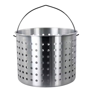 Marmite commerciale classique avec panier de cuisson et couvercle ventilé en aluminium, capacité 20-100 Qt, pour friture de dinde - Product Image 5