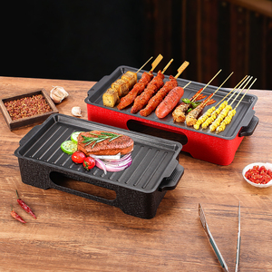 Fornello isolato per barbecue commerciale, <span class=keywords><strong>teglia</strong></span> in lega di <span class=keywords><strong>alluminio</strong></span>, <span class=keywords><strong>teglia</strong></span> antiaderente, costolette di agnello arrosto, riscaldate con alcool - Product Image 2