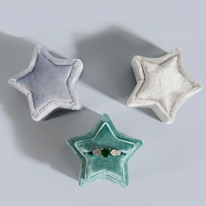 Boîte à bijoux portable en velours pentagramme, petite boîte à bijoux, boîte à bijoux de luxe - Product Image 2