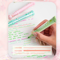 Marcadores Fluorescentes Retráctiles con Aroma Floral, 4 Colores/Juego, Punta de Cincel Suave, para Estudiantes y Diarios