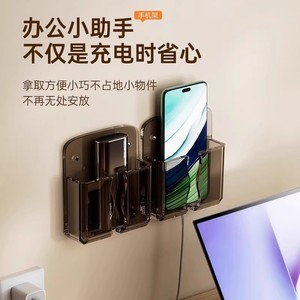 ที่วางโทรศัพท์ติดผนังพร้อมแท่นชาร์จ ชั้นวางของอเนกประสงค์สำหรับใช้ในสำนักงาน - Product Image 4