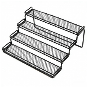 Four Tier Iron Spice Rack L Size Desktop <b>Storage</b> Rack For <b>Kitchen</b> Organization - Product Image 1